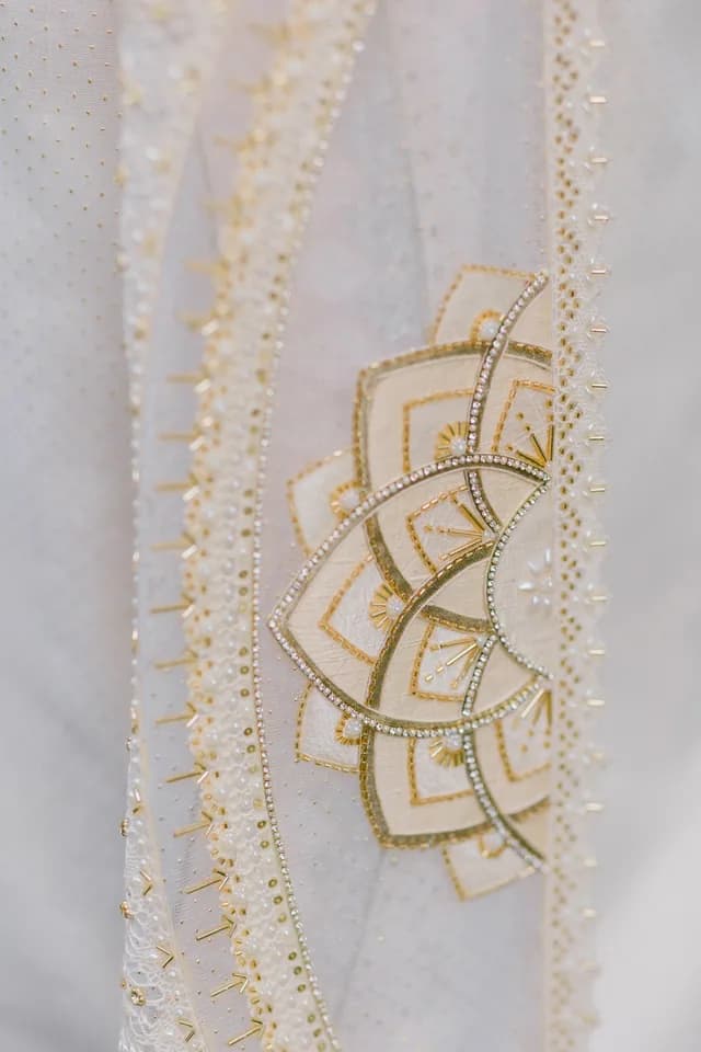 Bridal Details in Classic Pintharu wedding couture