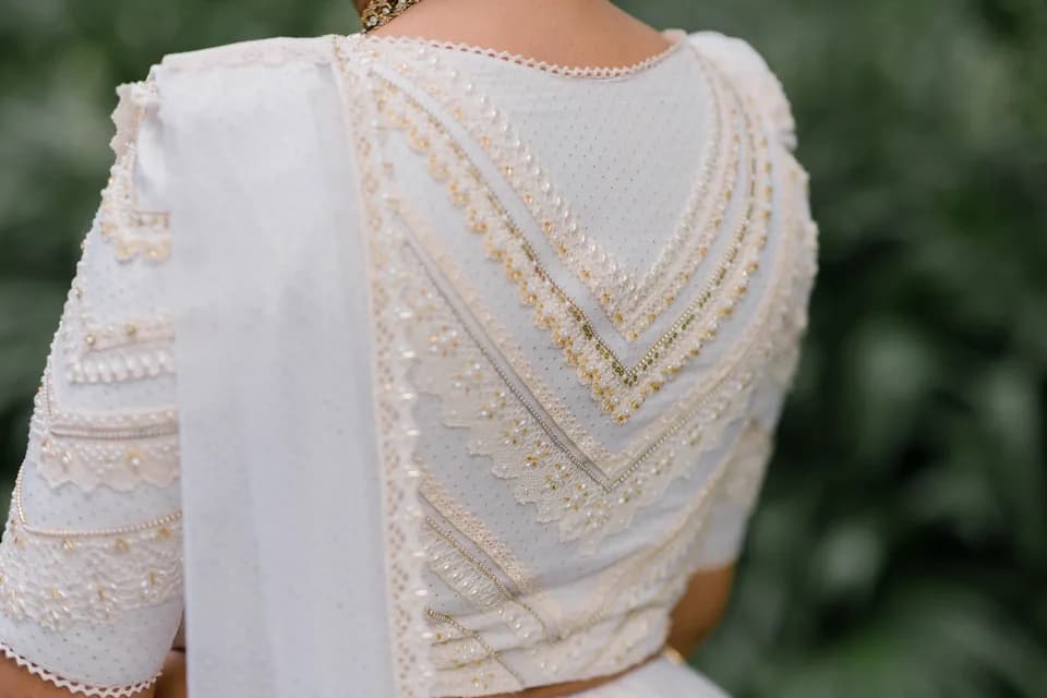 Bridal Details in Classic Pintharu wedding couture