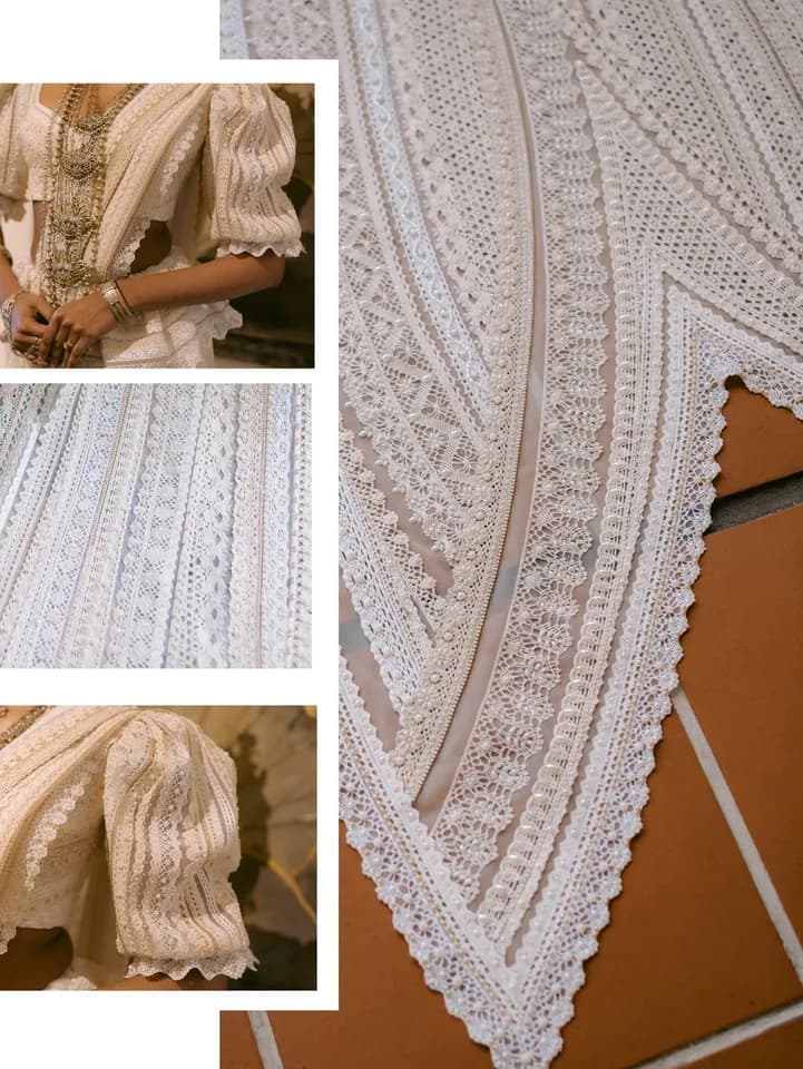 Embroidered Ivory Details
