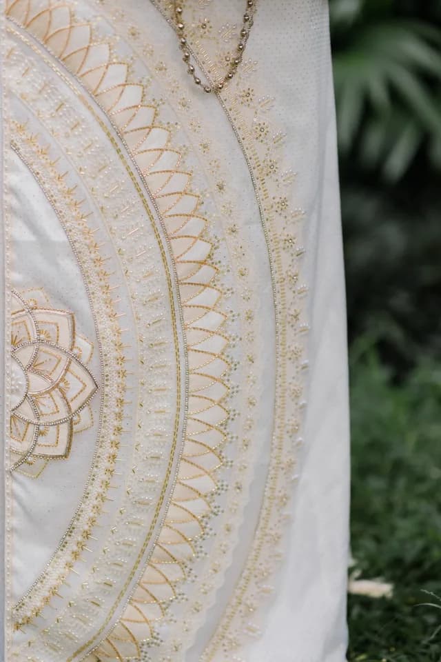 Bridal Details in Classic Pintharu wedding couture