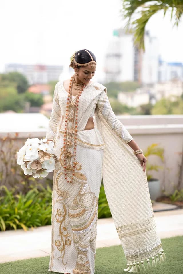Bridal Portraits in Classic Pintharu wedding couture