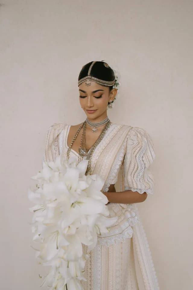 Bridal Portraits in Classic Pintharu wedding couture