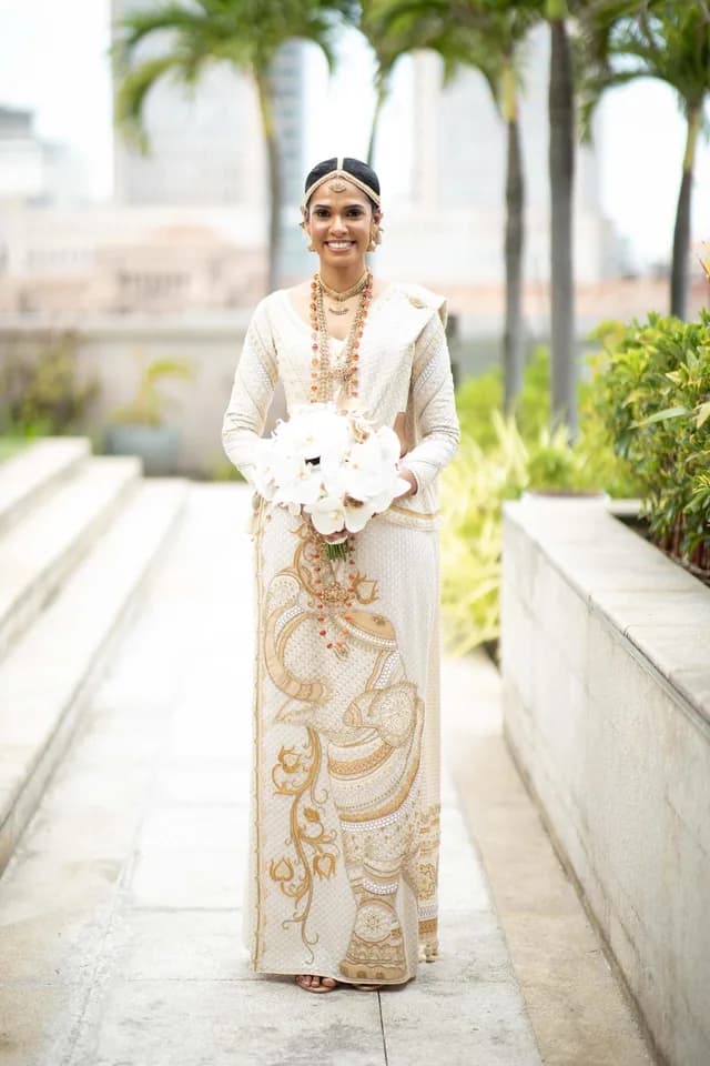 Bridal Portraits in Classic Pintharu wedding couture