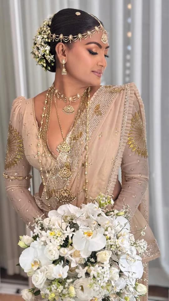 Bridal Portraits in Classic Pintharu wedding couture
