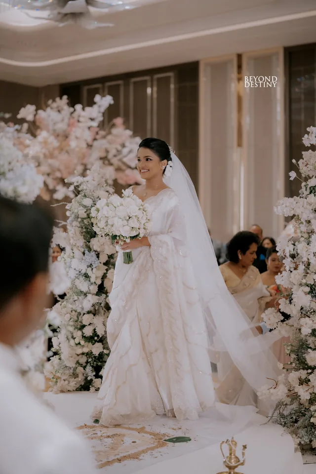 Contemporary in Classic Pintharu wedding couture