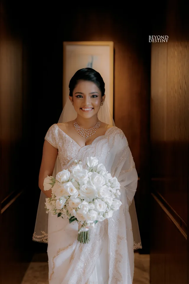 Contemporary in Classic Pintharu wedding couture