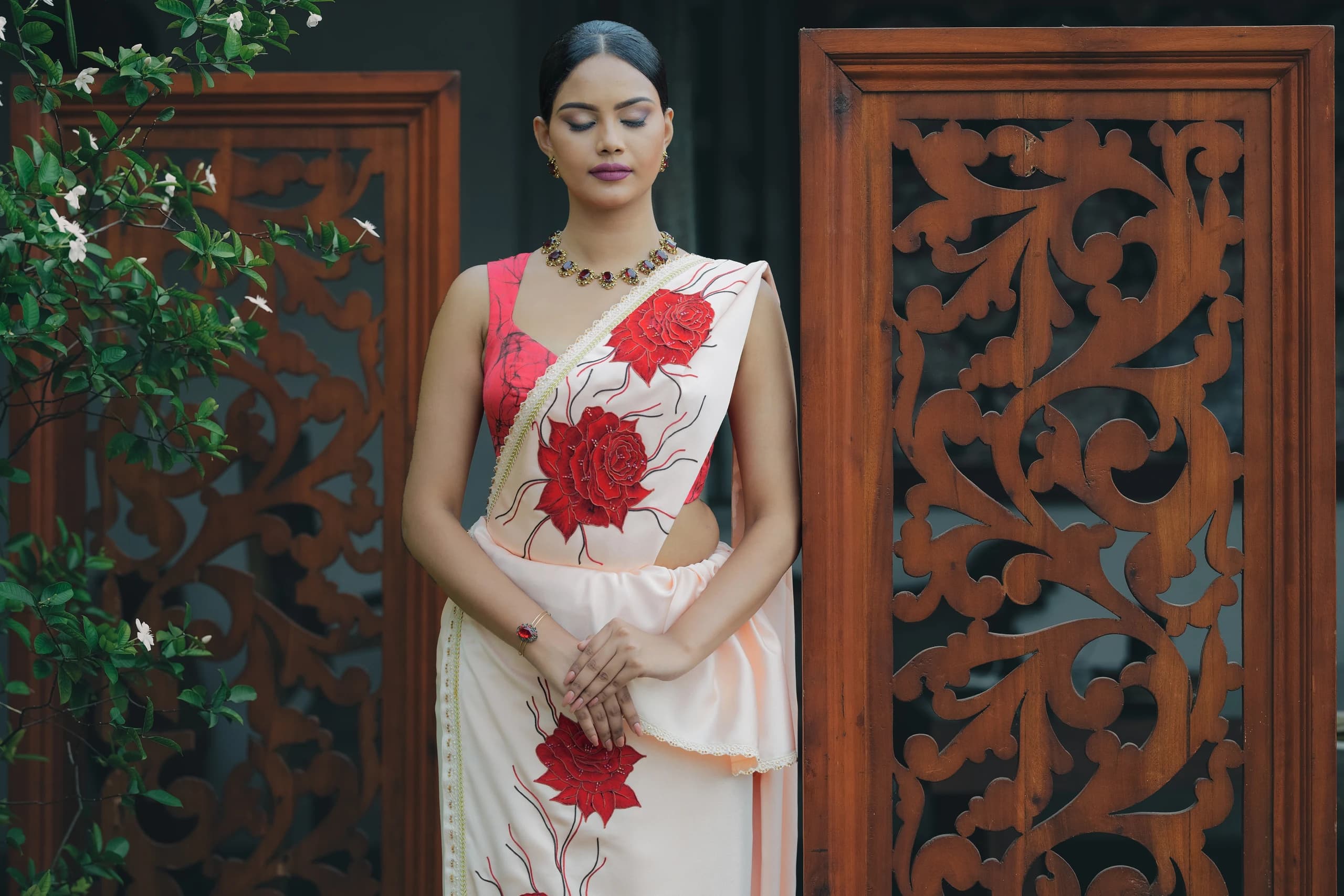 Classic Life floral occasion saree